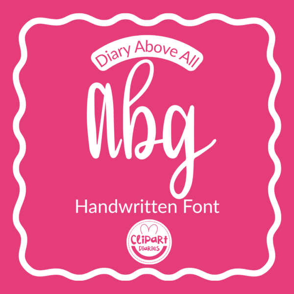 Diary Above All - Handwritten Font