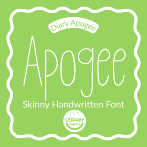 diary apogee font