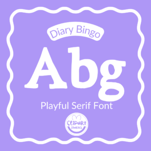 diary bingo font