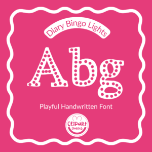 diary bingo lights font