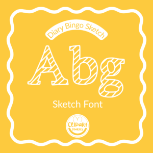 diary bingo sketch font