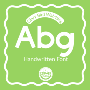 diary bird watching font