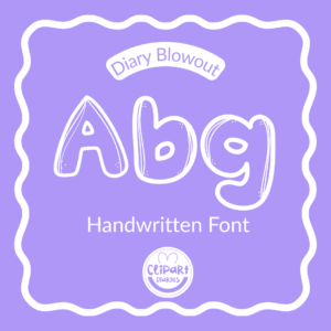 diary blowout font