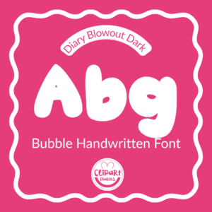 diary blowout dark font