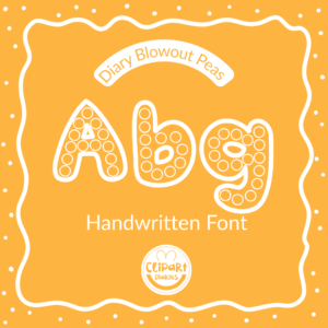 diary blowout peas font
