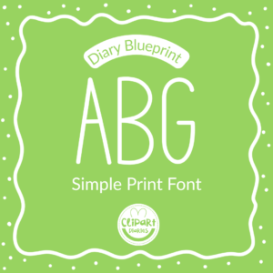 diary print font