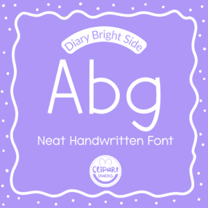 diary bright side font