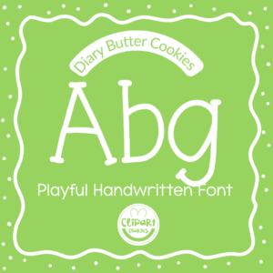 diary butter cookies font
