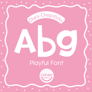 diary chopsticks font