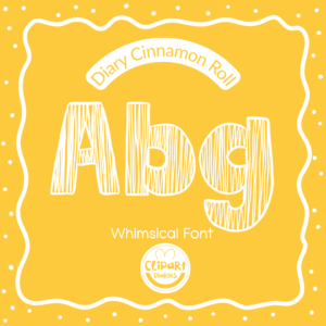 diary cinnamon roll font