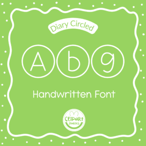 diary circled font