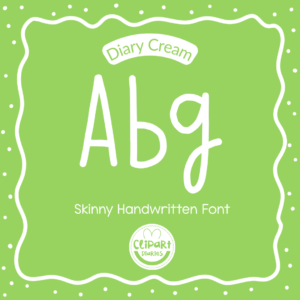 diary cream font