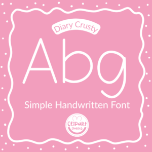 diary crusty font