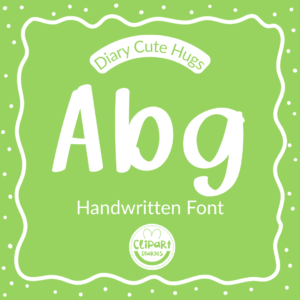 diary cute hugs font