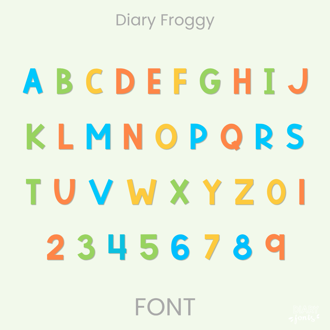 diary froggy font