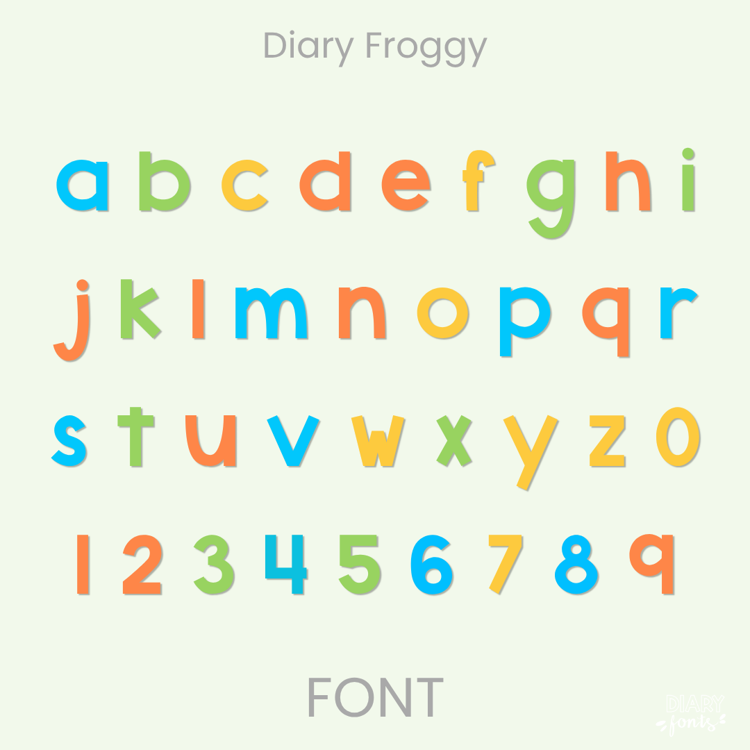 diary froggy font