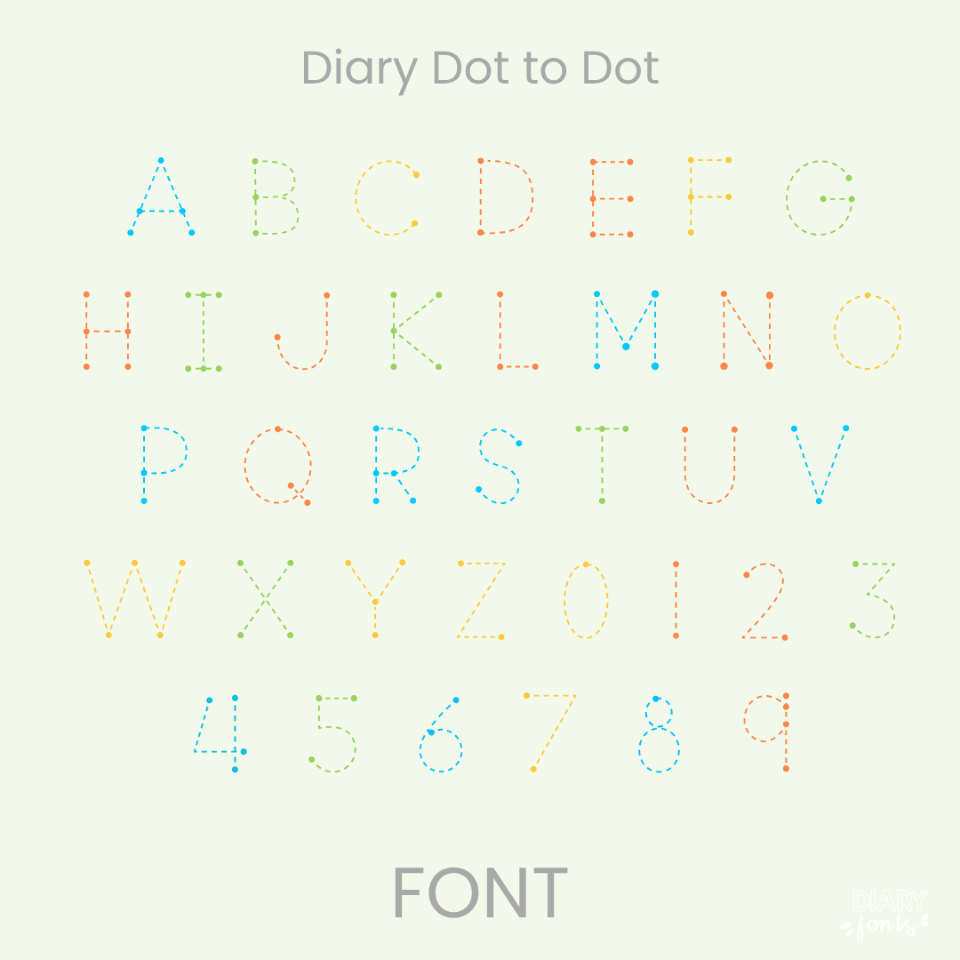 dot to dot tracing font
