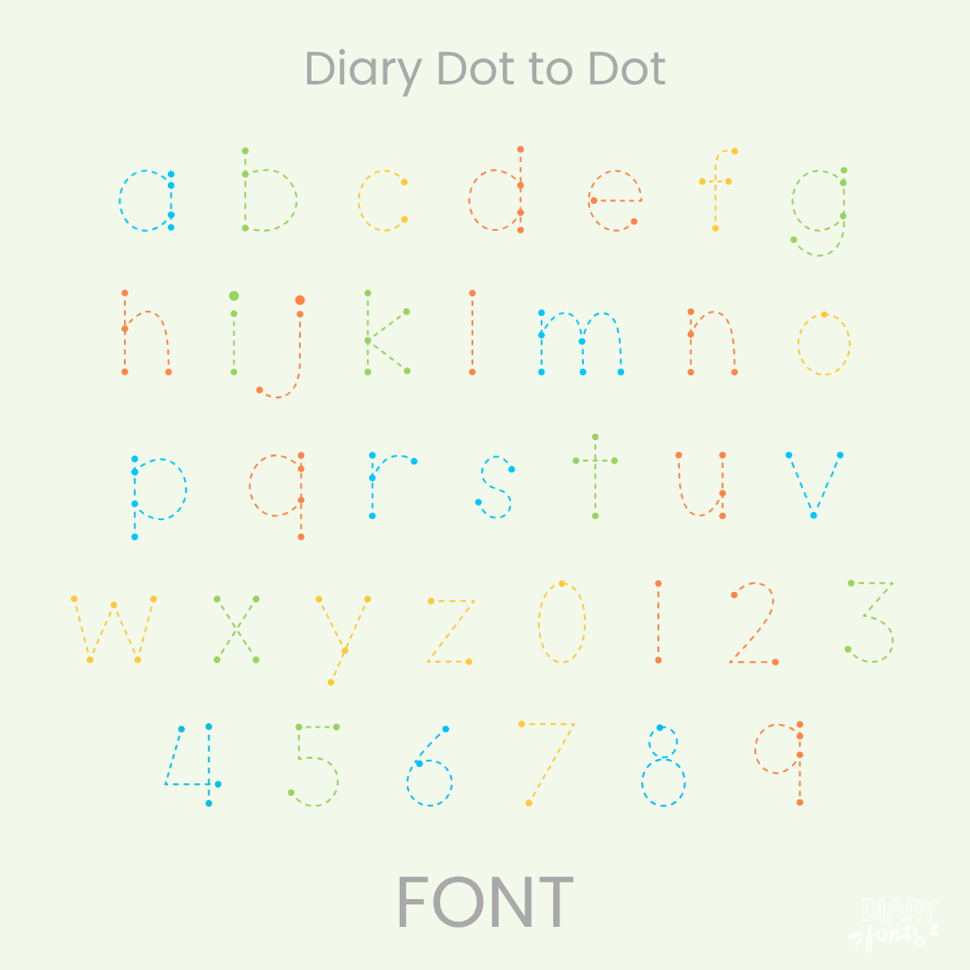 dot to dot tracing font