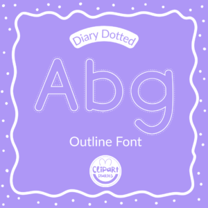 diary dotted font
