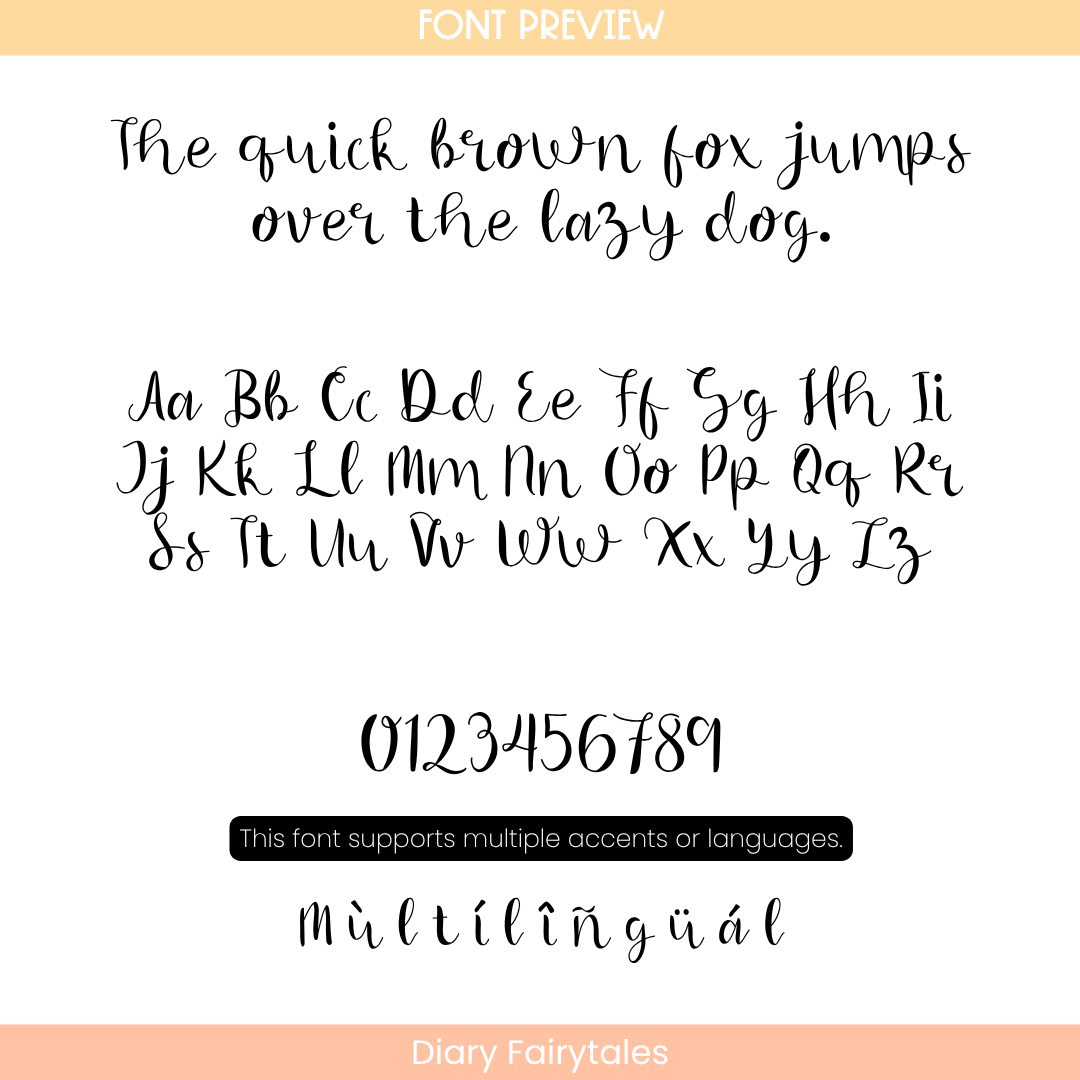 diary fairytales font