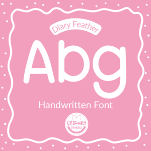 diary feathers font