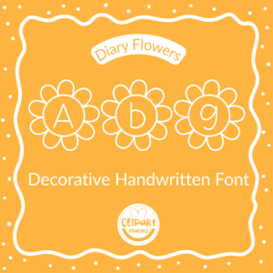 diary flowers font