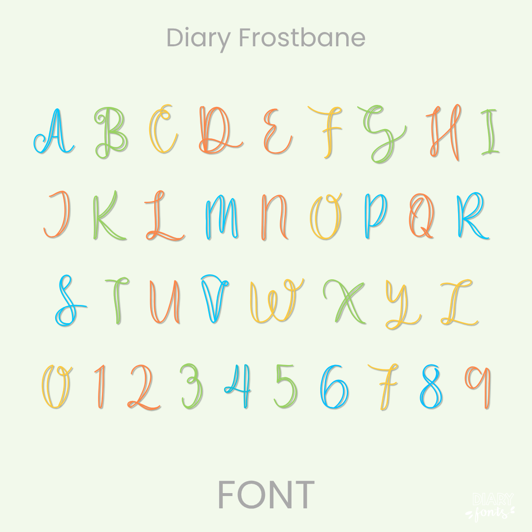 diary frostbane font