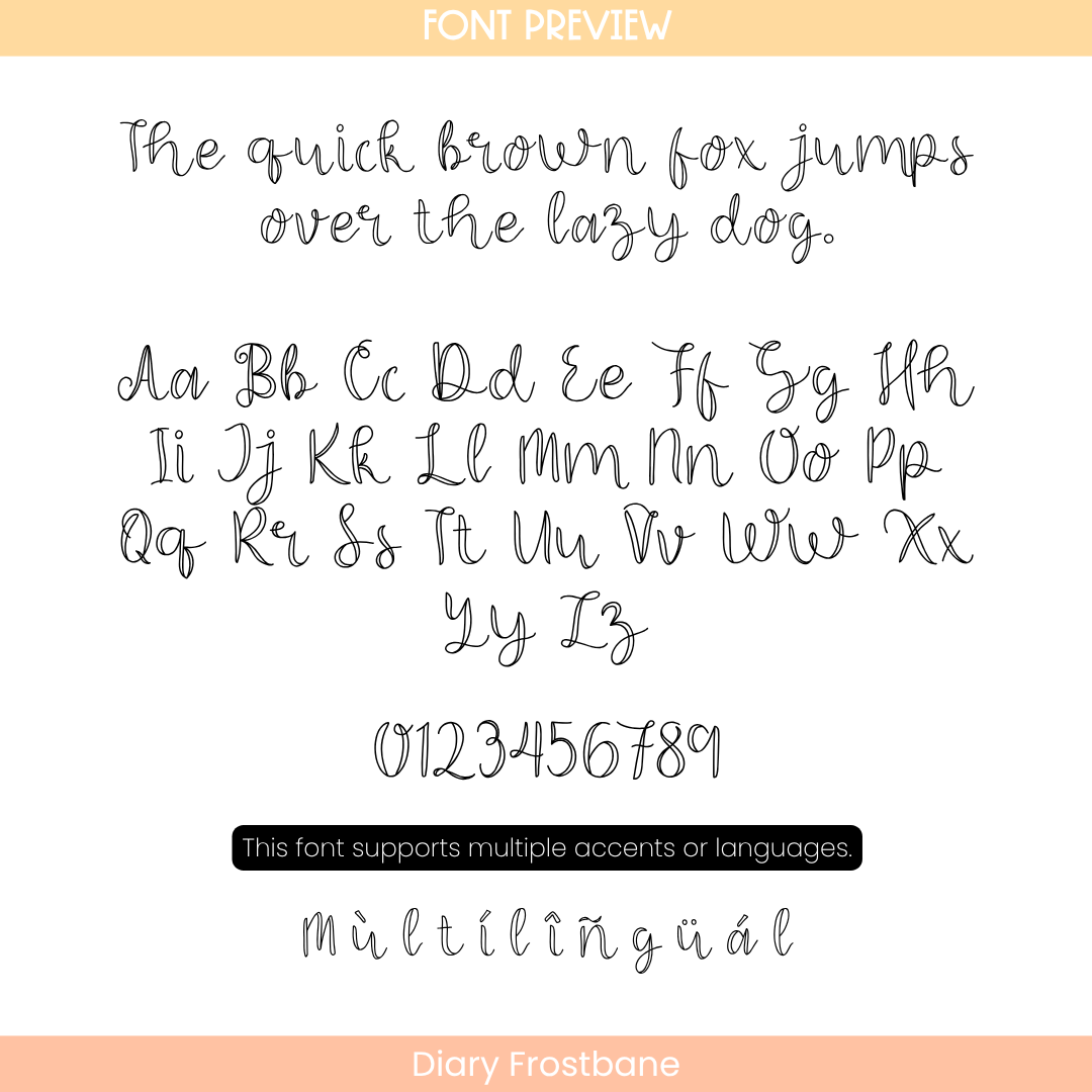 diary frostbane font