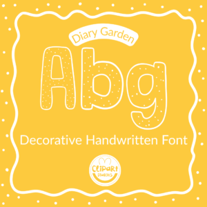diary garden font