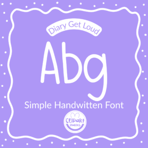 diary get loud font by clipart diaries