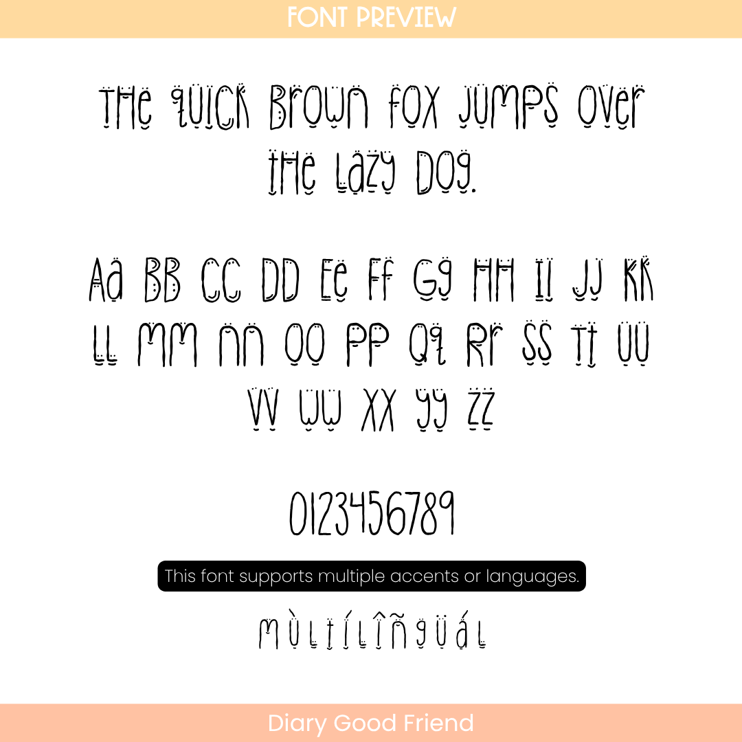 diary good friend font
