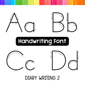 tracing font with directional arrows