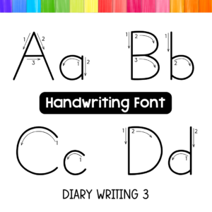 tracing font with arrows