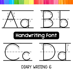 lined tracing font with arrows