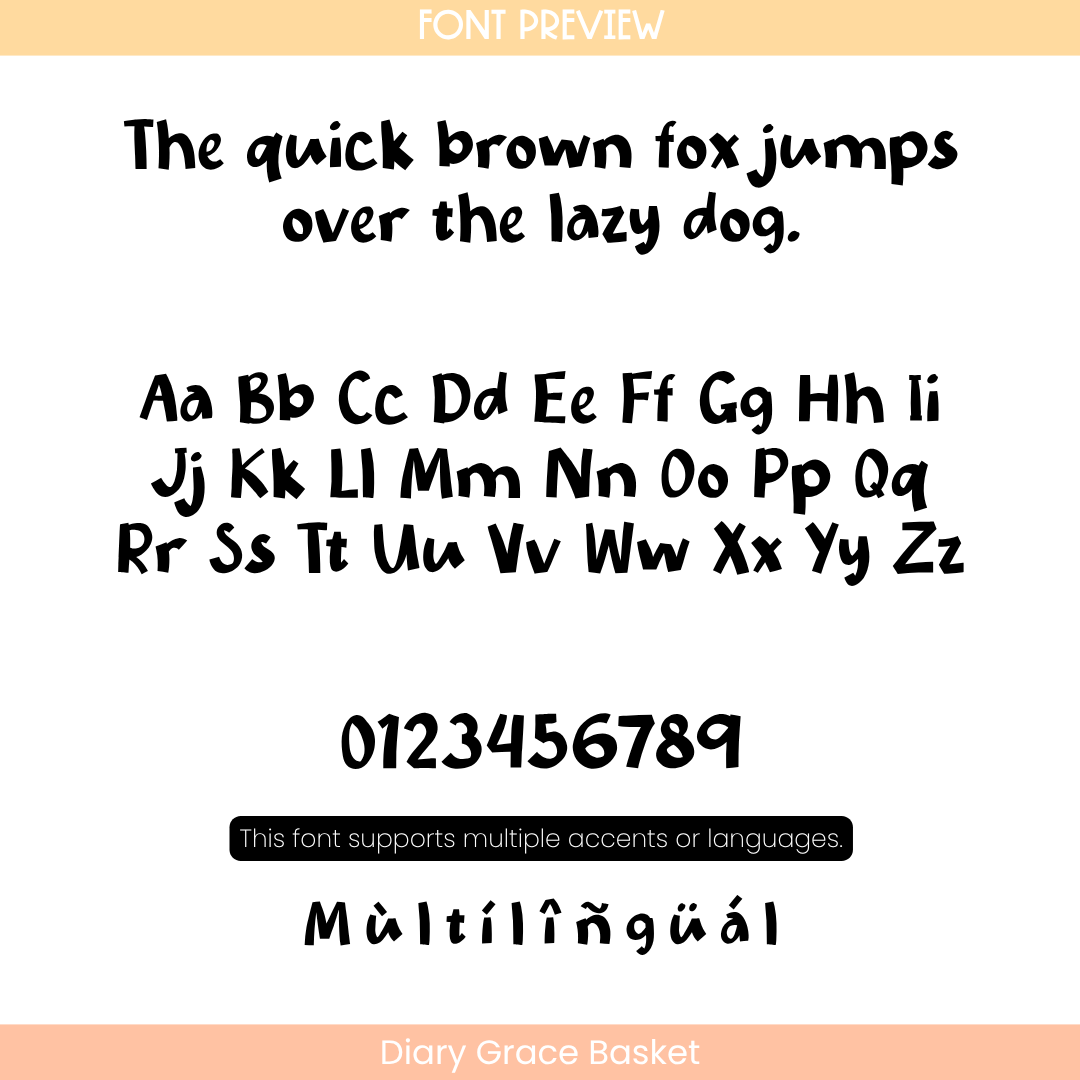 Diary Grace Basket Font - Free Personal Use - Image 4