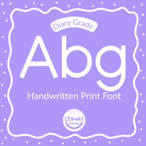 school font - diary grade