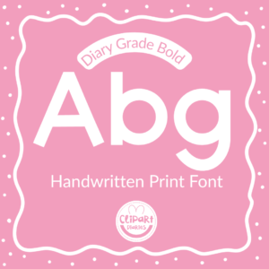 font for teachers - diary grade bold