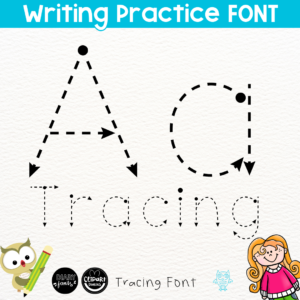 dashed handwriting font