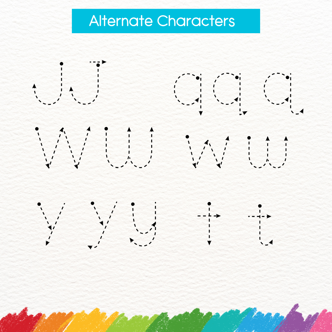 dashed handwriting font