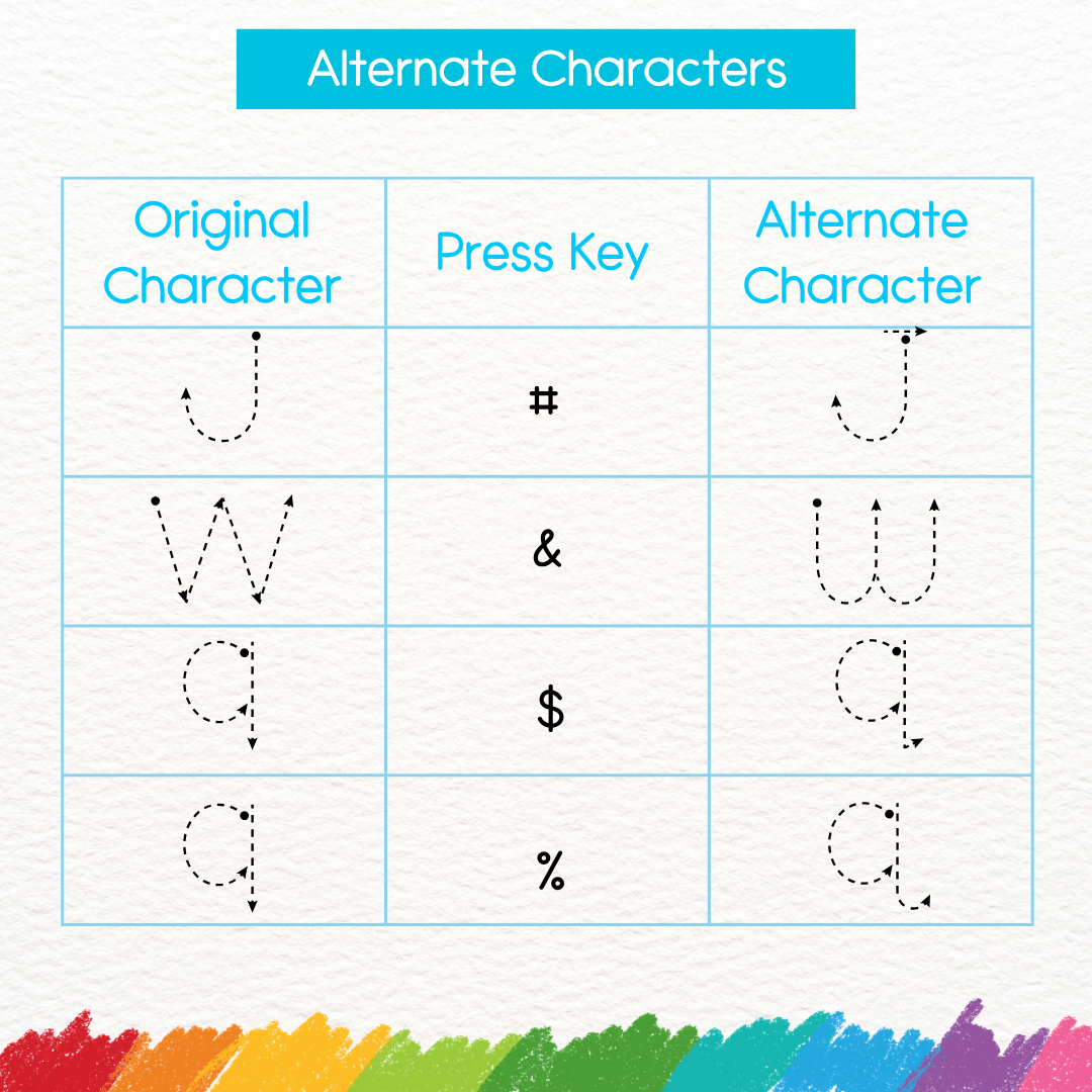 dashed handwriting font