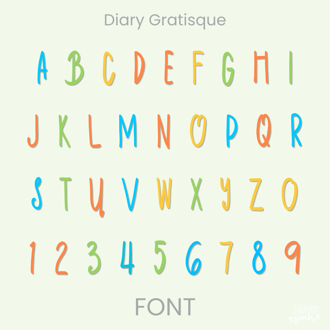diary gratisque font