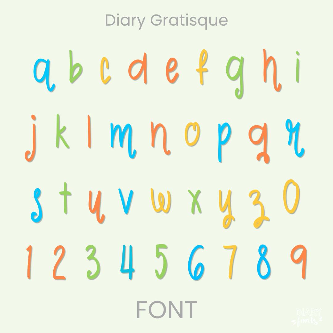diary gratisque font