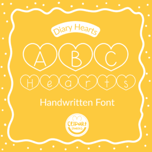 diary hearts font