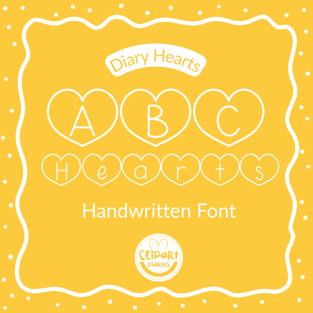 diary hearts font