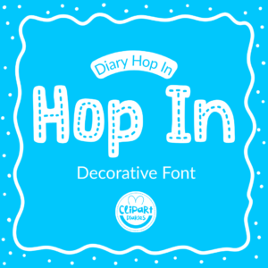 diary hop in - playful font for teachers and crafters