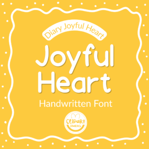 handwritten font for teachers and crafters - diary joyful heart