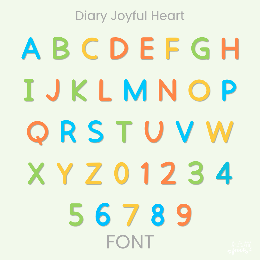 handwritten font for teachers and crafters - diary joyful heart
