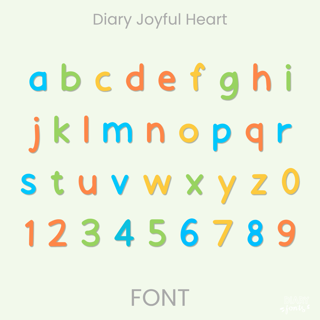 handwritten font for teachers and crafters - diary joyful heart
