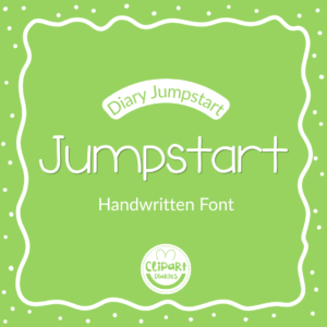 handwritten font for teachers and crafters - diary jumpstart