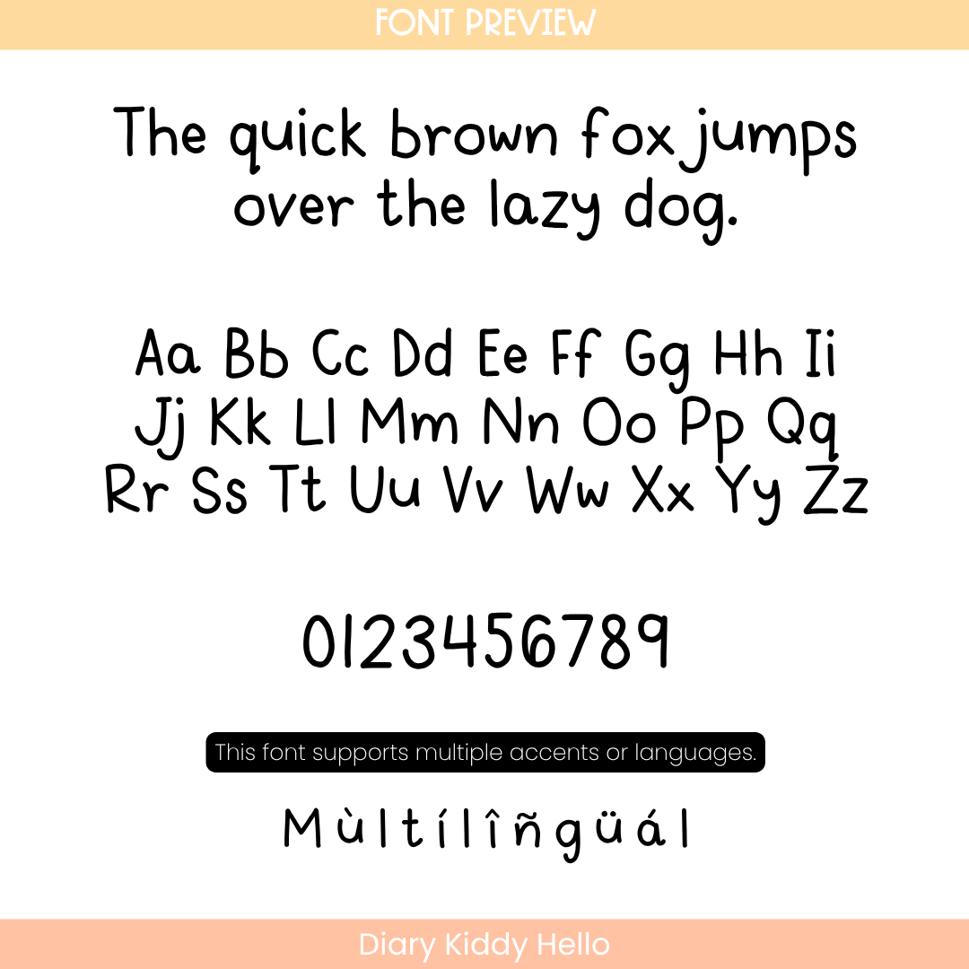 kid writing font - handwritten font for teachers and crafters